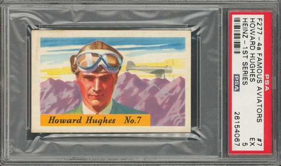 Key Rarity 1936 F277-4a Heinz First Series "Famous Aviators" #7 Howard Hughes – PSA EX 5